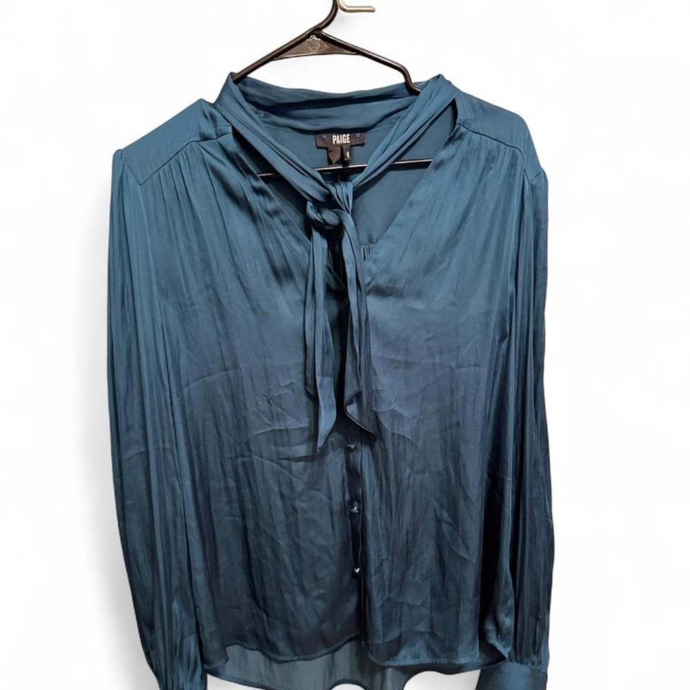 Paige Cleobelle Button Down in Emerald NWT
